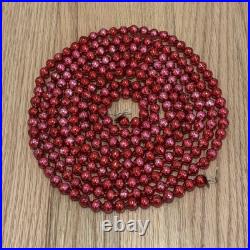 Vintage Japan Made Mercury Glass Red/ Pink Christmas Tree Garland 500 Lot