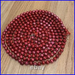 Vintage Japan Made Mercury Glass Red/ Pink Christmas Tree Garland 500 Lot