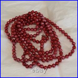 Vintage Japan Made Mercury Glass Red/ Pink Christmas Tree Garland 500 Lot