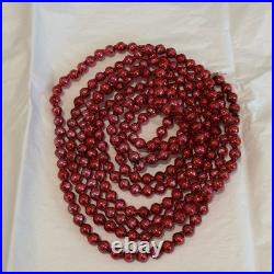 Vintage Japan Made Mercury Glass Red/ Pink Christmas Tree Garland 500 Lot