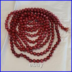 Vintage Japan Made Mercury Glass Red/ Pink Christmas Tree Garland 500 Lot