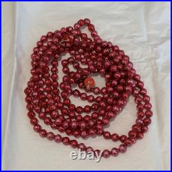 Vintage Japan Made Mercury Glass Red/ Pink Christmas Tree Garland 500 Lot