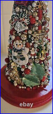 Vintage Jeweled Christmas Tree -New