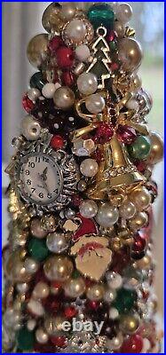 Vintage Jeweled Christmas Tree -New