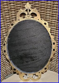 Vintage Jewelry Art CHRISTMAS TREE. 12x 17 1/4 Oval Metal Frame