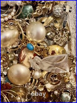 Vintage Jewelry Art Christmas Tree Framed Signed With Lights