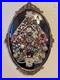 Vintage Jewelry Art Christmas Tree In Antique Metal Frame WithOriginal Glass