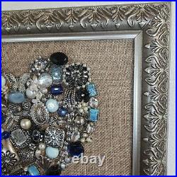 Vintage Jewelry Art, Heart, Christmas trees, Angels, Flower vases, etc. Framed