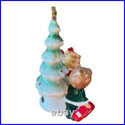 Vintage Josef Originals Christmas Christmas Tree Boy and Girl Rare MCM Vintage Josef Originals Christmas Christmas Tree Boy and Girl Rare MCM