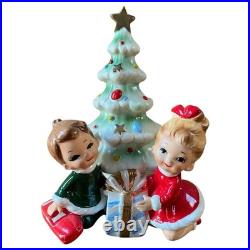 Vintage Josef Originals Christmas Christmas Tree Boy and Girl Rare MCM Vintage Josef Originals Christmas Christmas Tree Boy and Girl Rare MCM
