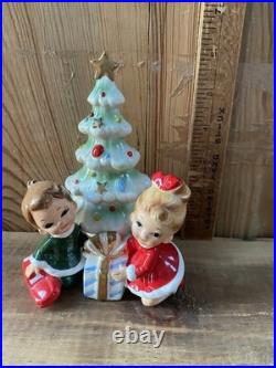 Vintage Josef Originals Christmas Christmas Tree Boy and Girl Rare MCM Vintage Josef Originals Christmas Christmas Tree Boy and Girl Rare MCM
