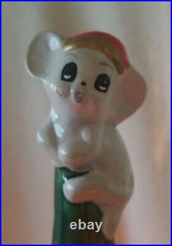 Vintage Kimple Mold 16 Lighted Christmas Mouse Ceramic Tree Rare Find 1981