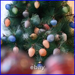 Vintage Kugel 25 Piece Blue Ornament Sets for Christmas Tree Décor, Multicolor