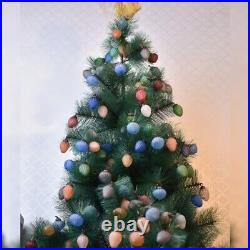 Vintage Kugel 25 Piece Blue Ornament Sets for Christmas Tree Décor, Multicolor