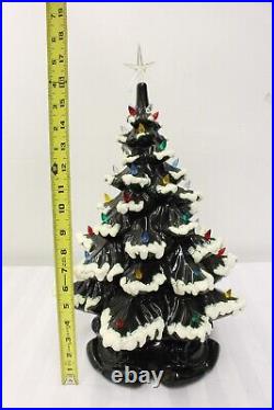 Vintage LARGE Ceramic Multi-Color Lighted Christmas Tree 18 withBase