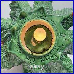 Vintage Large 21 Ceramic Christmas Tree w Silent Night Music Box Atlantic Mold