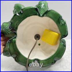 Vintage Large 21 Ceramic Christmas Tree w Silent Night Music Box Atlantic Mold