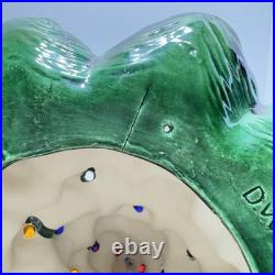 Vintage Large 21 Ceramic Christmas Tree w Silent Night Music Box Atlantic Mold