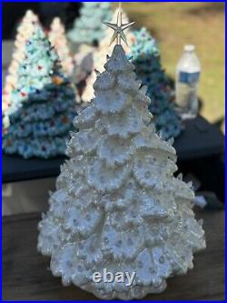 Vintage Large Ceramic 20 Christmas Tree With Base Christmas Decor