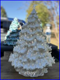 Vintage Large Ceramic 20 Christmas Tree With Base Christmas Decor