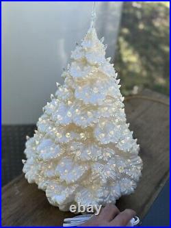 Vintage Large Ceramic 20 Christmas Tree With Base Christmas Decor