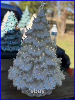 Vintage Large Ceramic 20 Christmas Tree With Base Christmas Decor