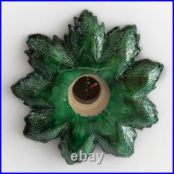 Vintage Large Ceramic Christmas Tree 19 Green Heavy Handmade