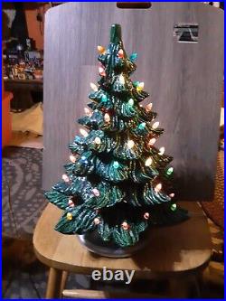 Vintage Large Nowell Mold Ceramic Christmas Tree 3 Pieces 19