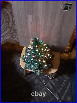 Vintage Large Nowell Mold Ceramic Christmas Tree 3 Pieces 19