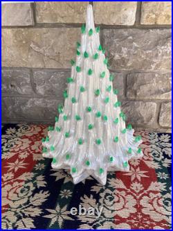 Vintage Lava Volcano Pearl Essence Ceramic Christmas Tree Star Base 20 1/2 T Vintage Lava Volcano Pearl Essence Ceramic Christmas Tree Star Base 20 1/2 T