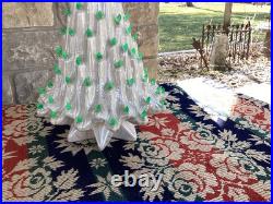 Vintage Lava Volcano Pearl Essence Ceramic Christmas Tree Star Base 20 1/2 T