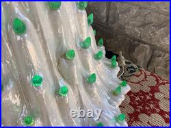 Vintage Lava Volcano Pearl Essence Ceramic Christmas Tree Star Base 20 1/2 T