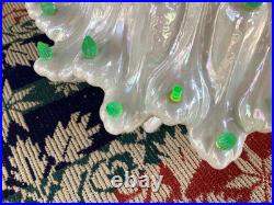 Vintage Lava Volcano Pearl Essence Ceramic Christmas Tree Star Base 20 1/2 T