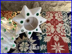 Vintage Lava Volcano Pearl Essence Ceramic Christmas Tree Star Base 20 1/2 T