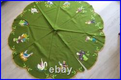 Vintage Lee Wards 12 Days Of Christmas Tree Skirt Completed From Kit Ub