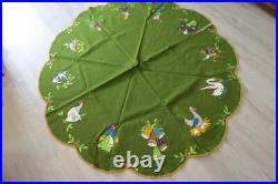 Vintage Lee Wards 12 Days Of Christmas Tree Skirt Completed From Kit Ub