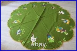 Vintage Lee Wards 12 Days Of Christmas Tree Skirt Completed From Kit Ub