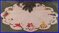 Vintage Lee Wards Christmas Tree Skirt Kit Partridge In A Pear Tree NEW RARE