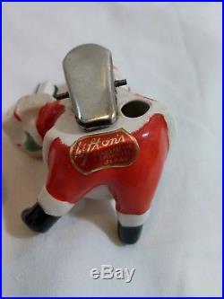 Vintage Lefton Santa Mrs Claus Ceramic Christmas Tree Clip-on Ornaments Japan