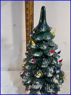 Vintage Lefton ceramic Light Up Christmas? TREE 16Tall Tree