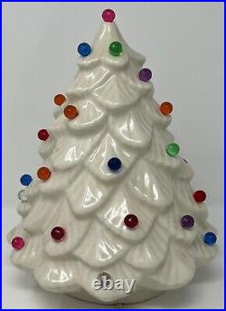 Vintage Lenape Ceramic Christmas Tree White Electric Tested Original Box & More