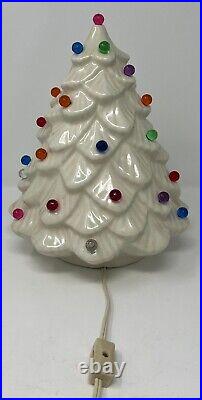 Vintage Lenape Ceramic Christmas Tree White Electric Tested Original Box & More