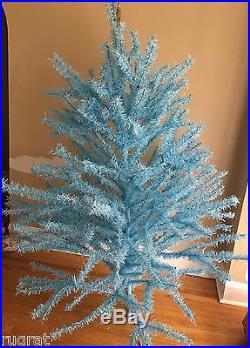 Vintage Light Baby Blue 7' Christmas Tree Tomar Industries Vinyl