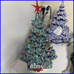 Vintage Light-up Ceramic Christmas Tree 15 Inches Tall