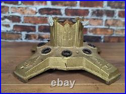 Vintage Lighted 40s Cast Iron Christmas Tree Stand North Bros. MFG Co Phil. PA