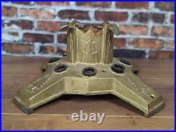 Vintage Lighted 40s Cast Iron Christmas Tree Stand North Bros. MFG Co Phil. PA