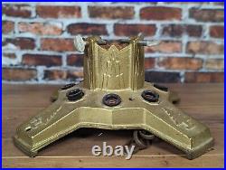 Vintage Lighted 40s Cast Iron Christmas Tree Stand North Bros. MFG Co Phil. PA