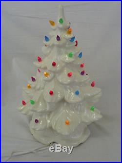 Vintage Lighted Ceramic 16 Christmas Tree by B & W Ceramics Lompoc California