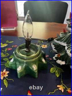 Vintage Lighted Ceramic Christmas Tree 16 Atlantic Mold Tree & Base 1974 Vintage Lighted Ceramic Christmas Tree 16 Atlantic Mold Tree & Base 1974