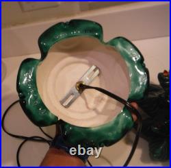 Vintage Lighted Ceramic Christmas Tree And Base-16.5 Atlantic Mold M. K. 1972